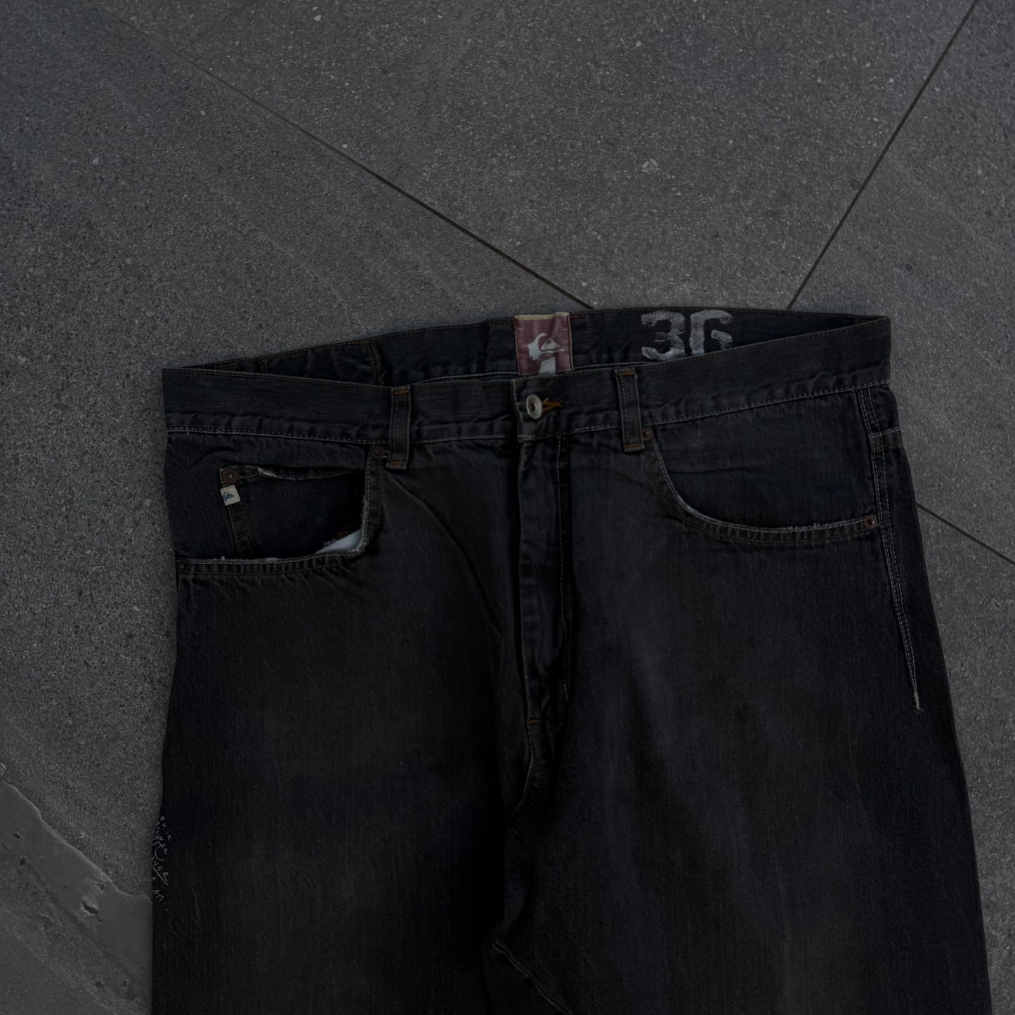 graillll panelled quiksilver jeans - 36x33”