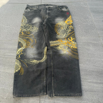 the rarest ever. grail karakuri black label jeans - 40x31”