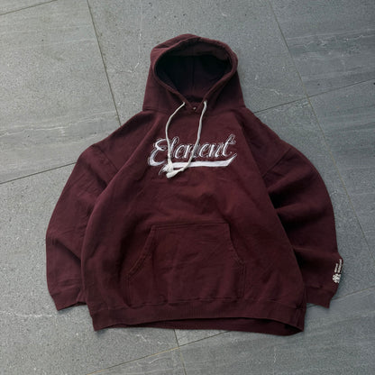 red wine element hoodie - XL