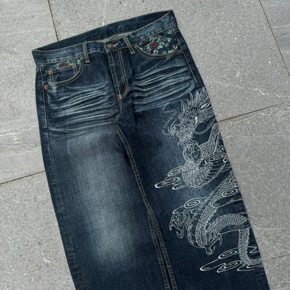 goated memory special indigo fades - 32x30”