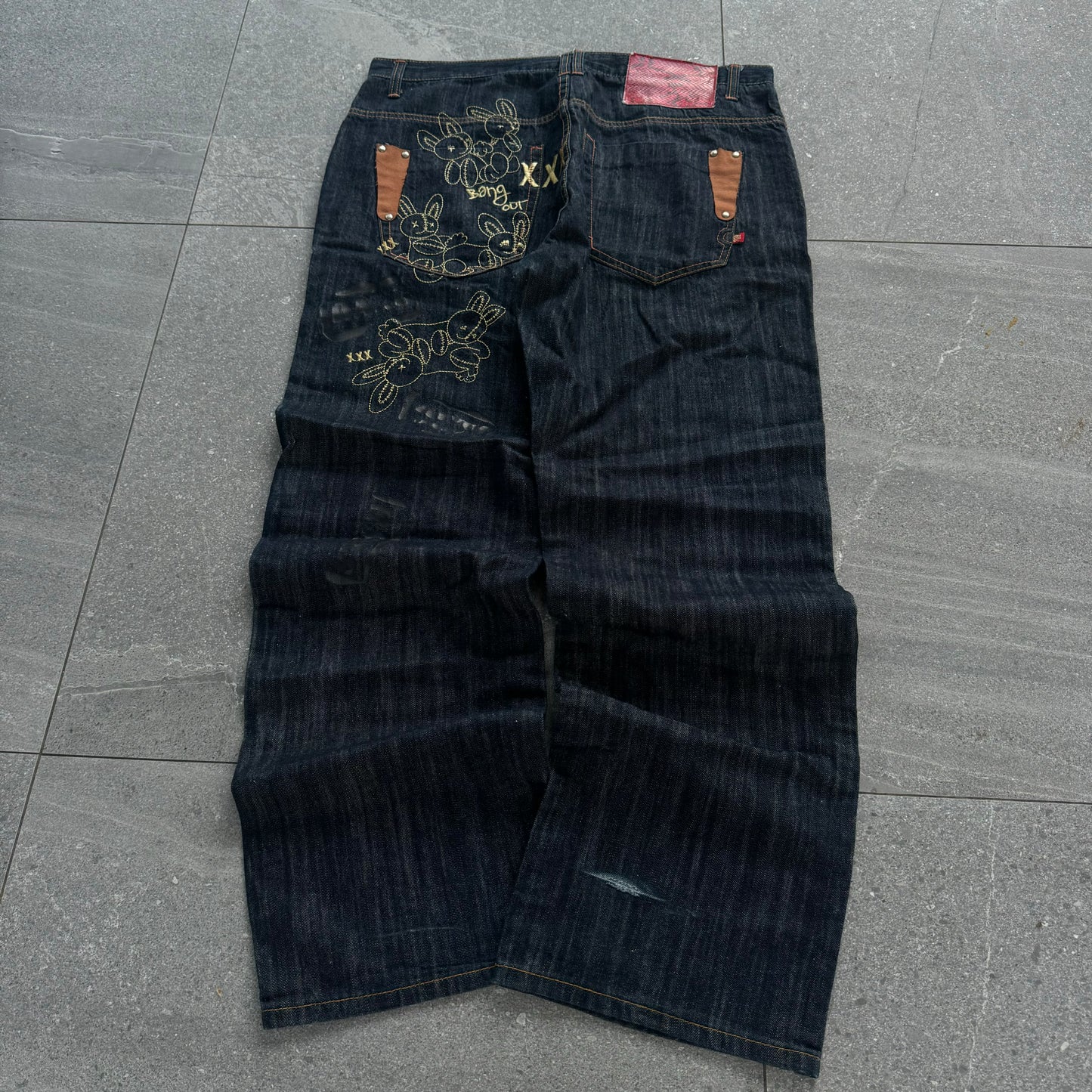CUTEST RAW DENIM STASH HOUSE SEXBUNNY JEAAAAANS - 38x33”