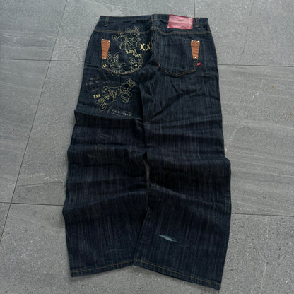 CUTEST RAW DENIM STASH HOUSE SEXBUNNY JEAAAAANS - 38x33”