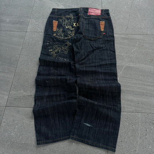 CUTEST RAW DENIM STASH HOUSE SEXBUNNY JEAAAAANS - 38x33”