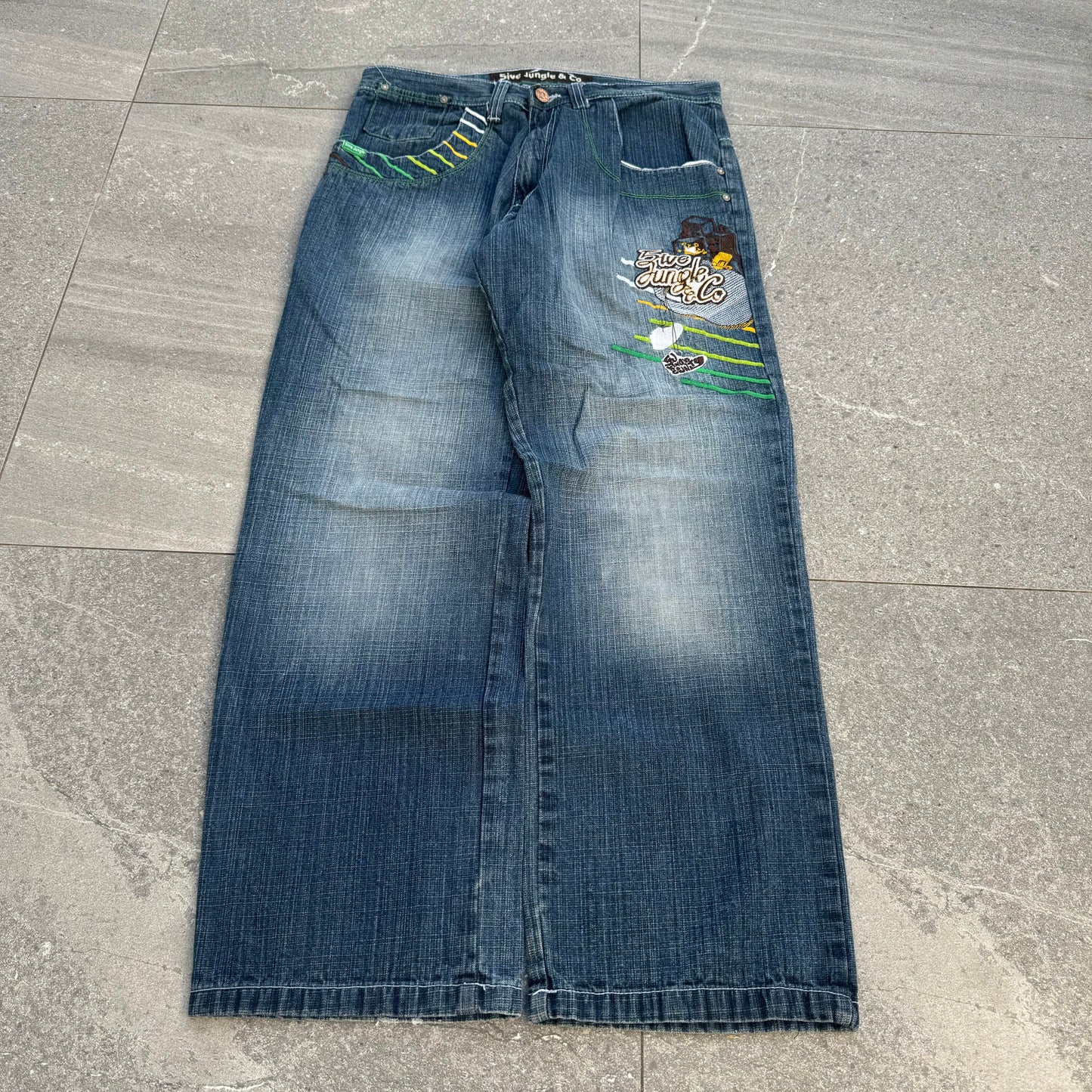 goated 5ive jungle jeans yewwww - 34x32”