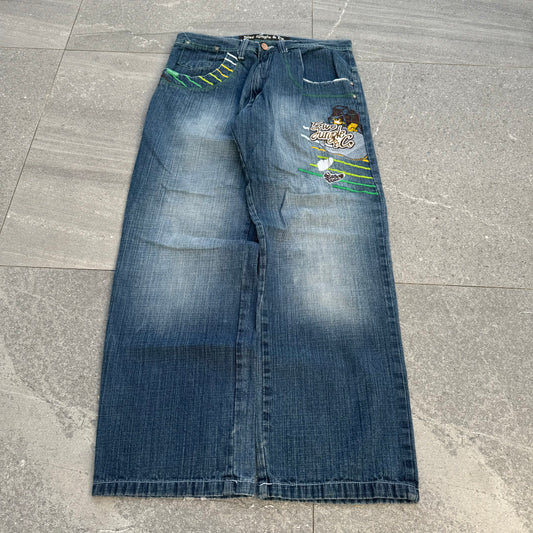 goated 5ive jungle jeans yewwww - 34x32”