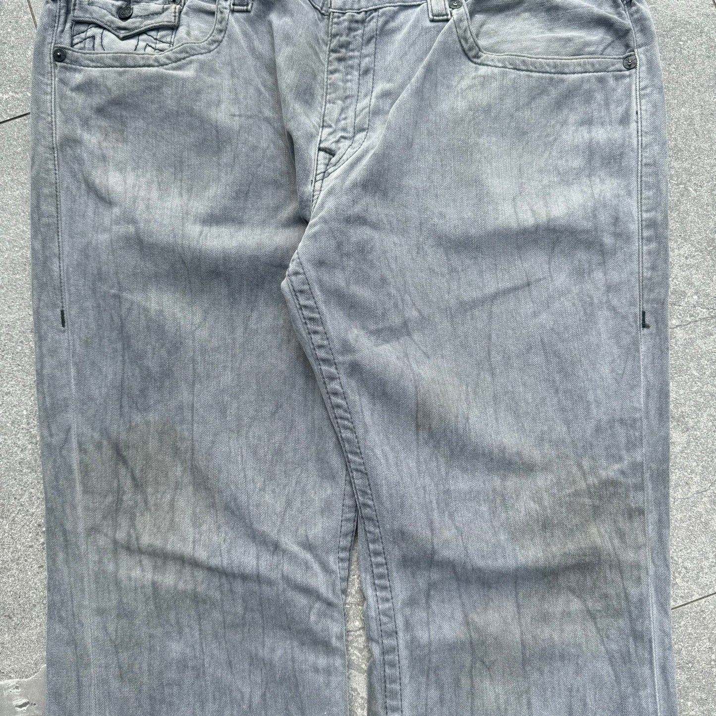 grey truey bootcuts - 40x33”