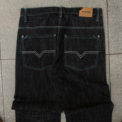 pj mark blue stitched straights - 34x32”