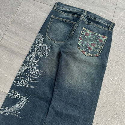 beautiful japanese jeans - 33x32”