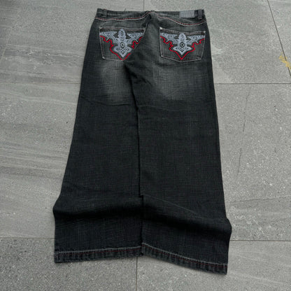 wild exa black fade jeans - 40x33”