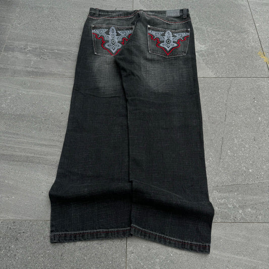 wild exa black fade jeans - 40x33”