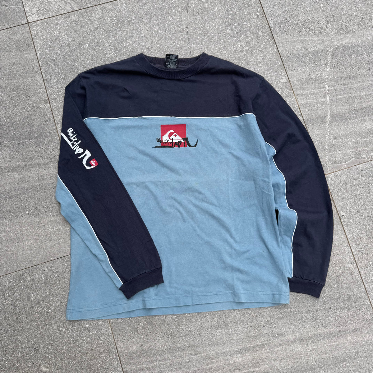 panelled quiksilver longsleeve - S