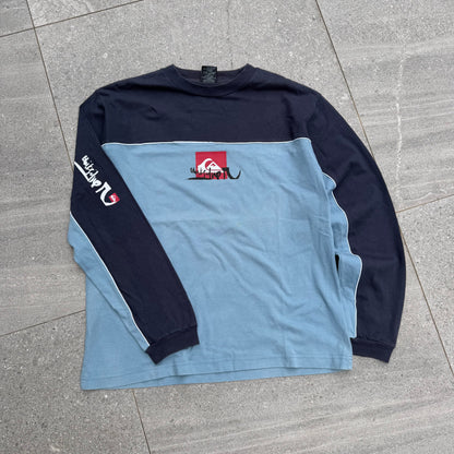 panelled quiksilver longsleeve - S