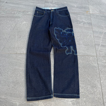 keith haring embroidered tool jeans - 33x32”