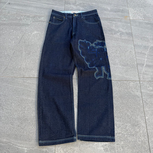 keith haring embroidered tool jeans - 33x32”