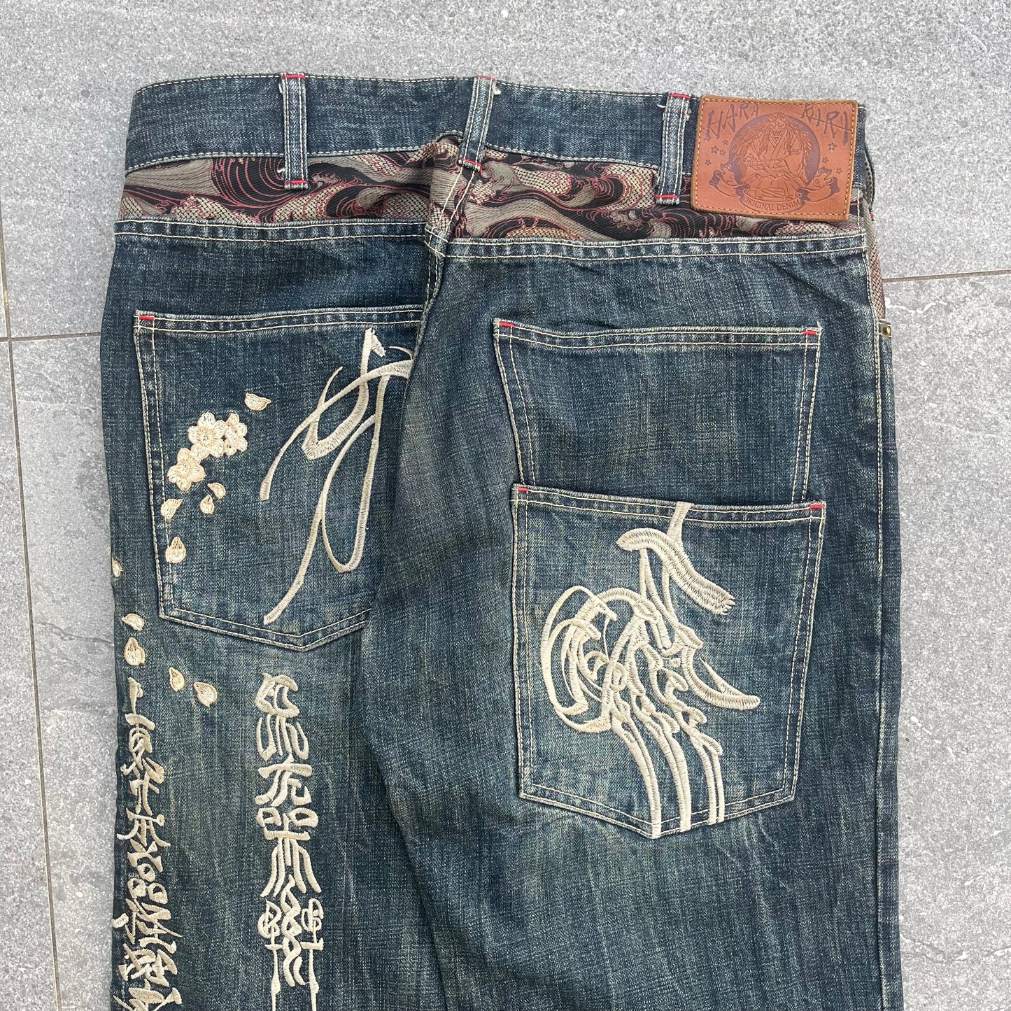 insane harakiri embroidered straights - 30x30”