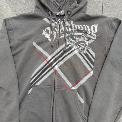 billabong plaid zip - L