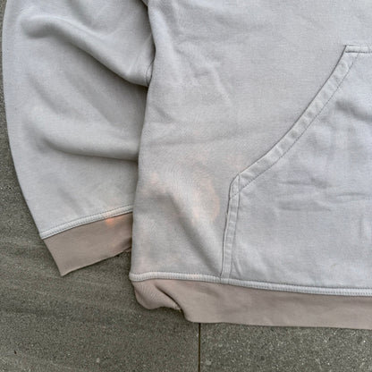 tan quiksilver embroidered hoodie - M