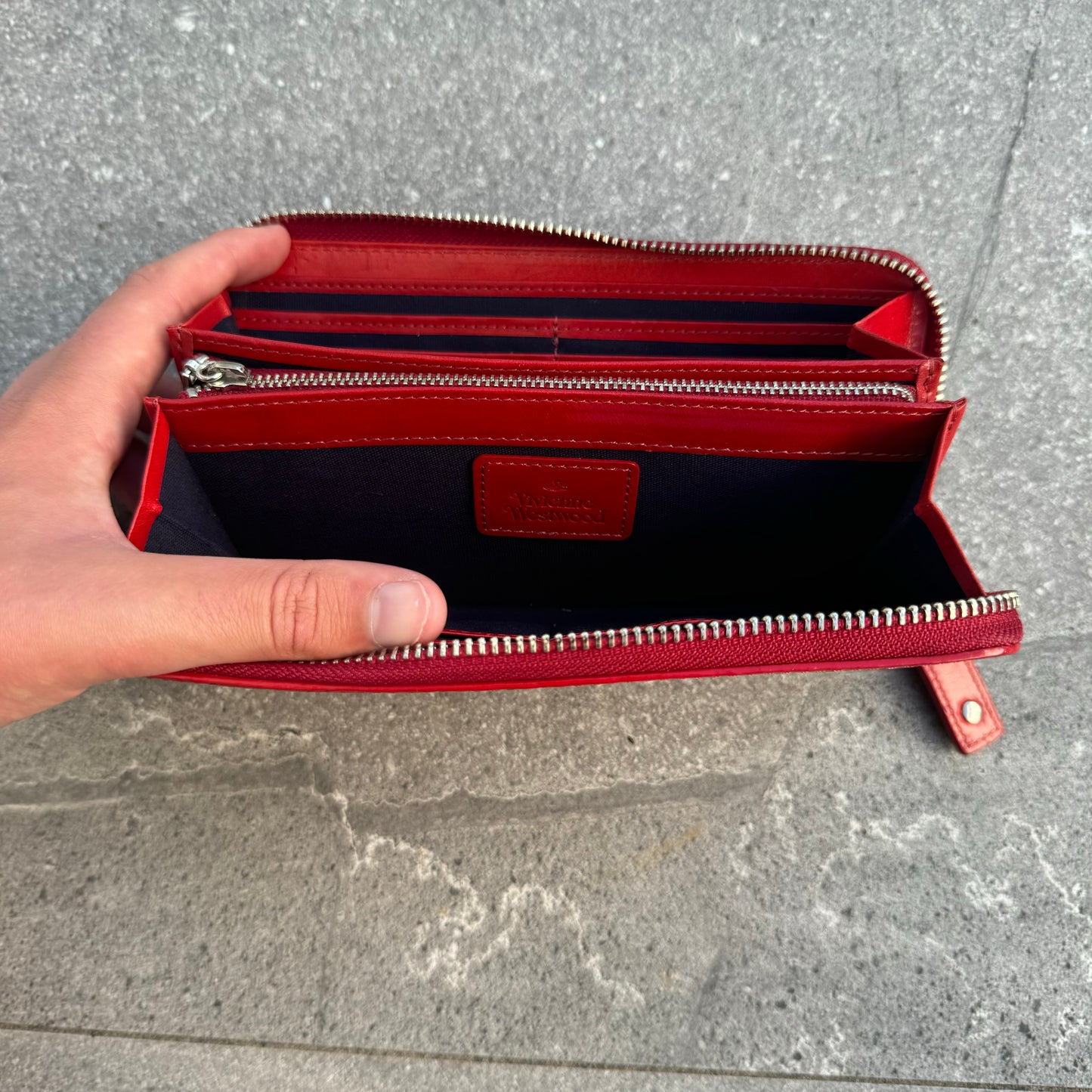grail vivienne westwood debossed orb purse