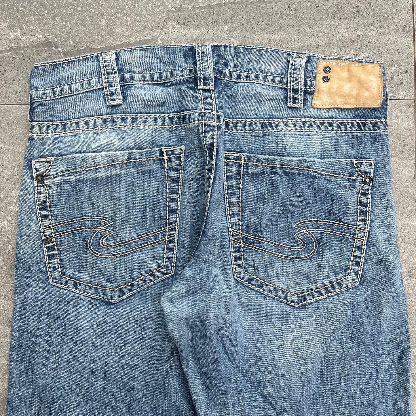 delicious silver bootcuts - 34x32”