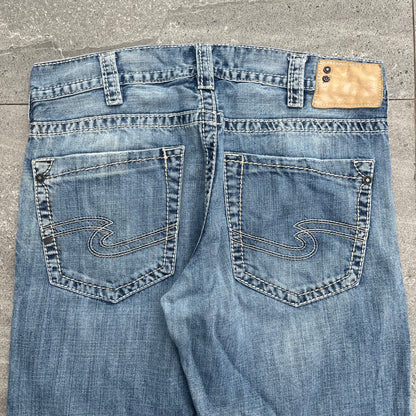 delicious silver bootcuts - 34x32”