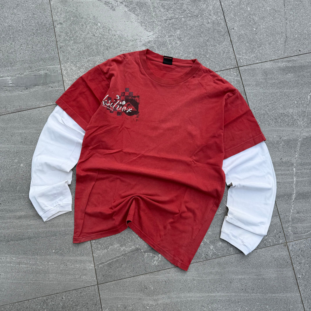 perfect quiksilver layered longsleeve - L