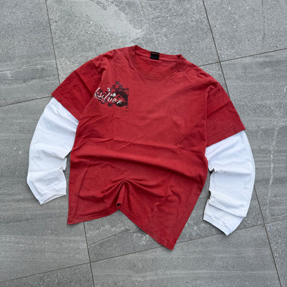 perfect quiksilver layered longsleeve - L