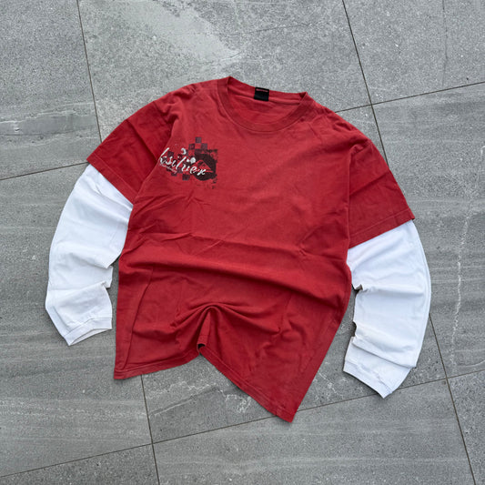 perfect quiksilver layered longsleeve - L