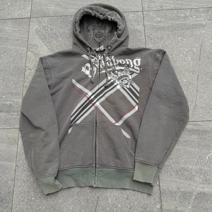 billabong plaid zip - L