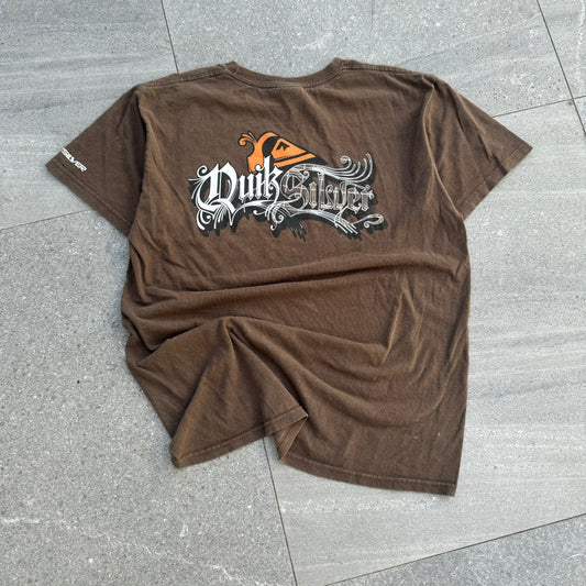 quiksilver plaid detail tee - M