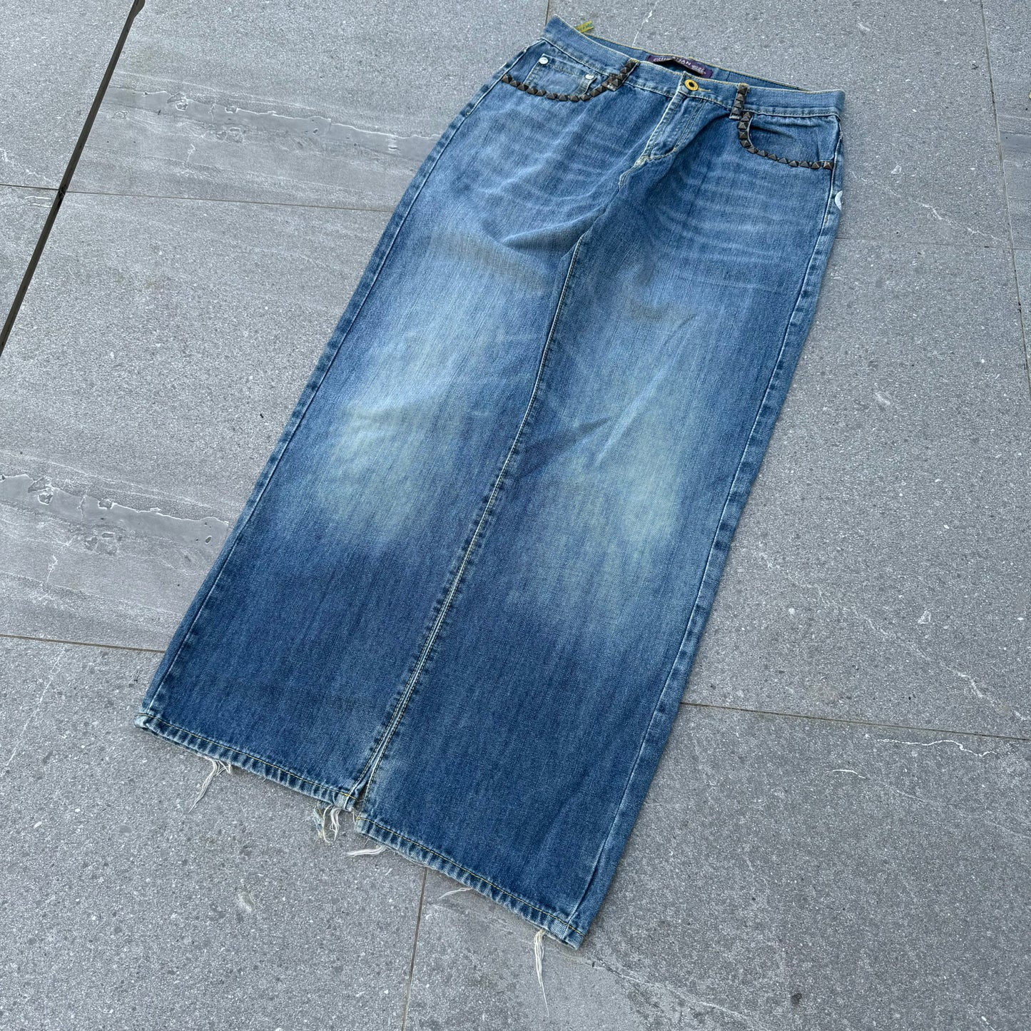 christian audigier studded jeans - 33x32”