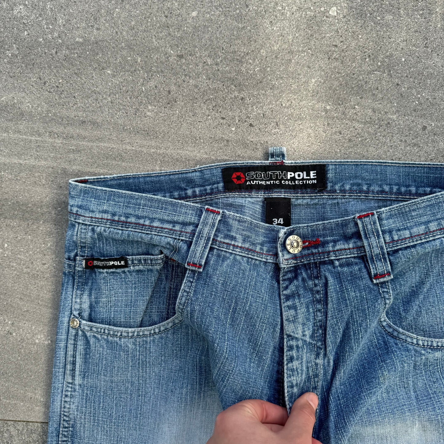 southpole patch jeans - 34x32”