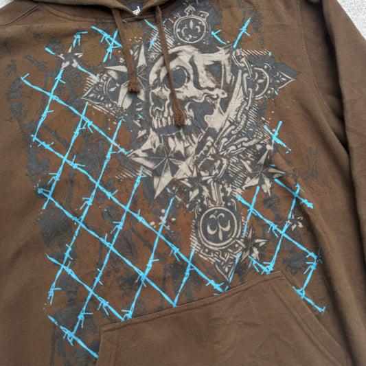 skull hoodie - L