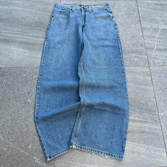 RARE ANCHOR BLUE 'HUGE' JEANS - 32x32”