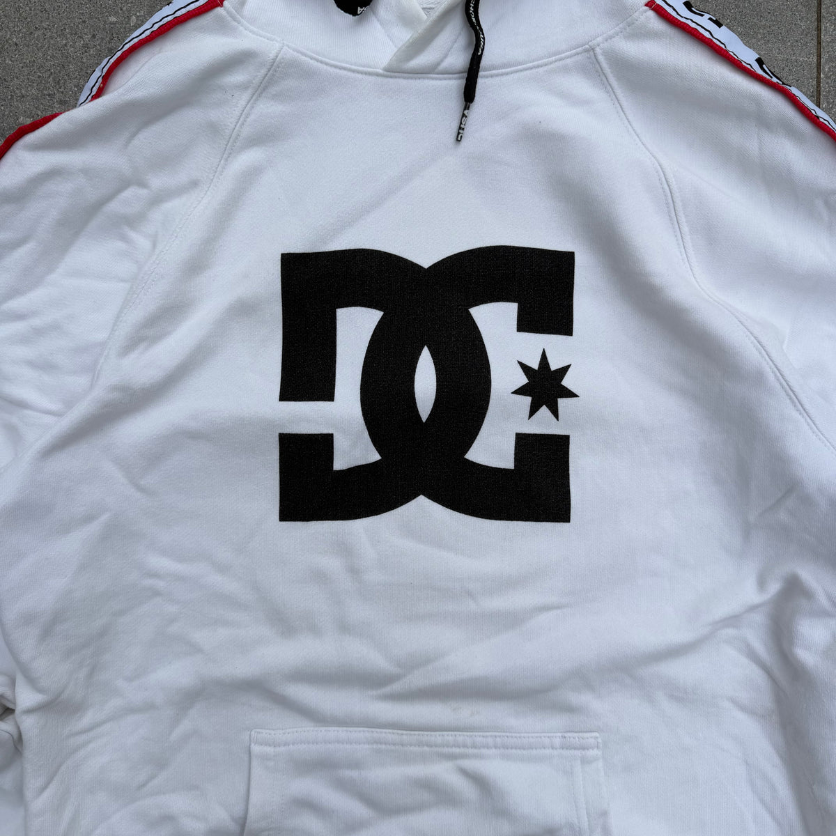 dc sleeve logo hoodie - slim L
