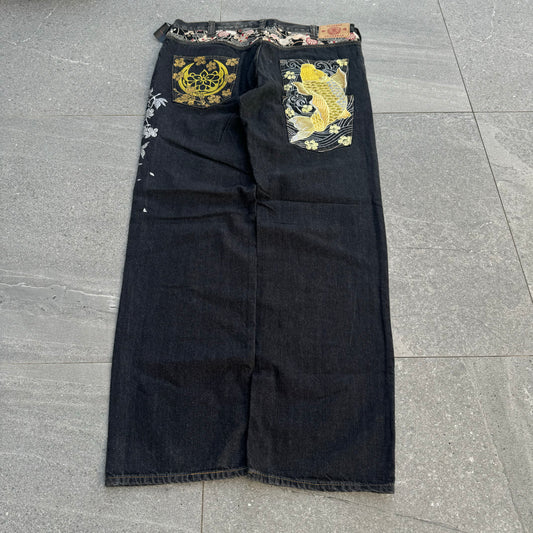 gorgeous koi carp jeans - 38x34”