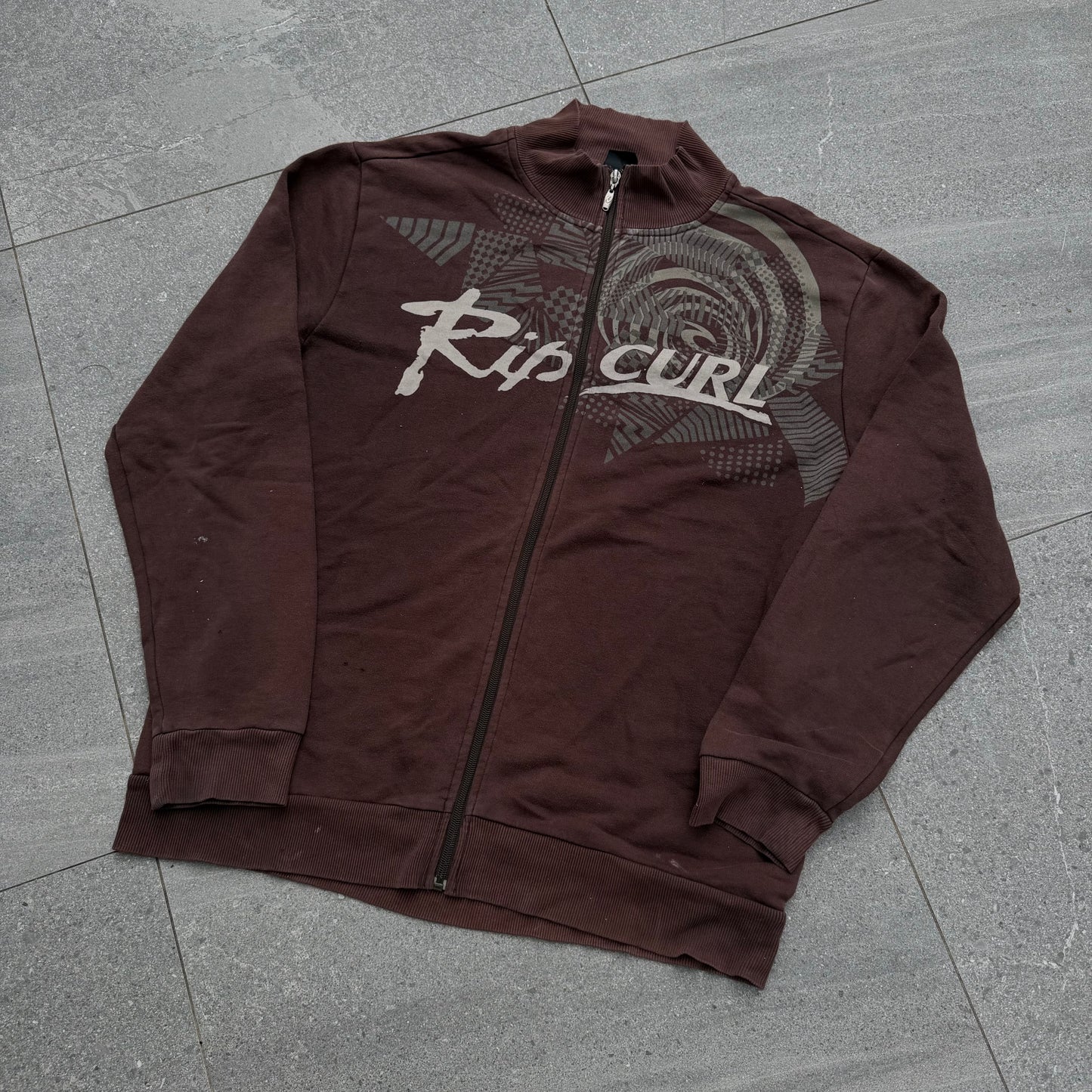 maroon rip curl collar zip - L