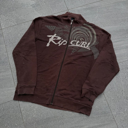 maroon rip curl collar zip - L