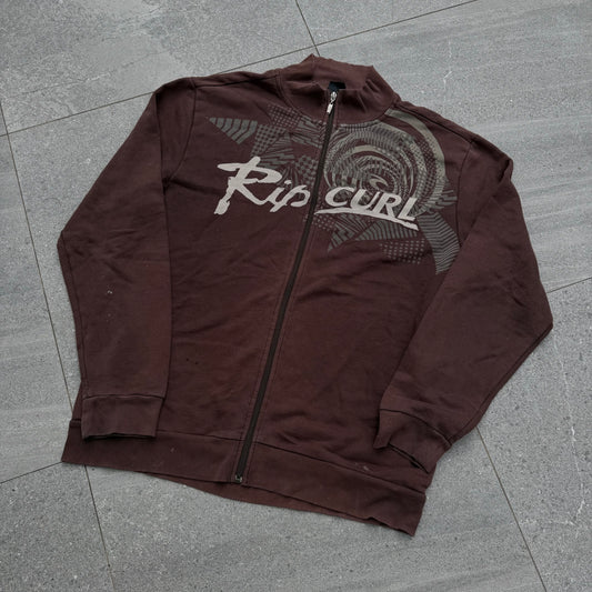 maroon rip curl collar zip - L