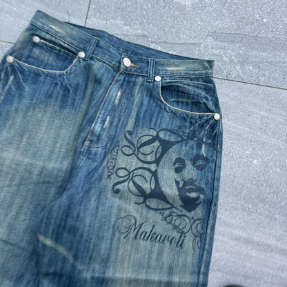 interesting tupac jeans - 34x25”