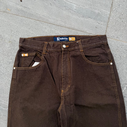 knobetta brown wash (these are literally southpoles) - 34x31”