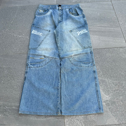 graillll JNCO style shockdown jeans (12” opening!) 36x32”