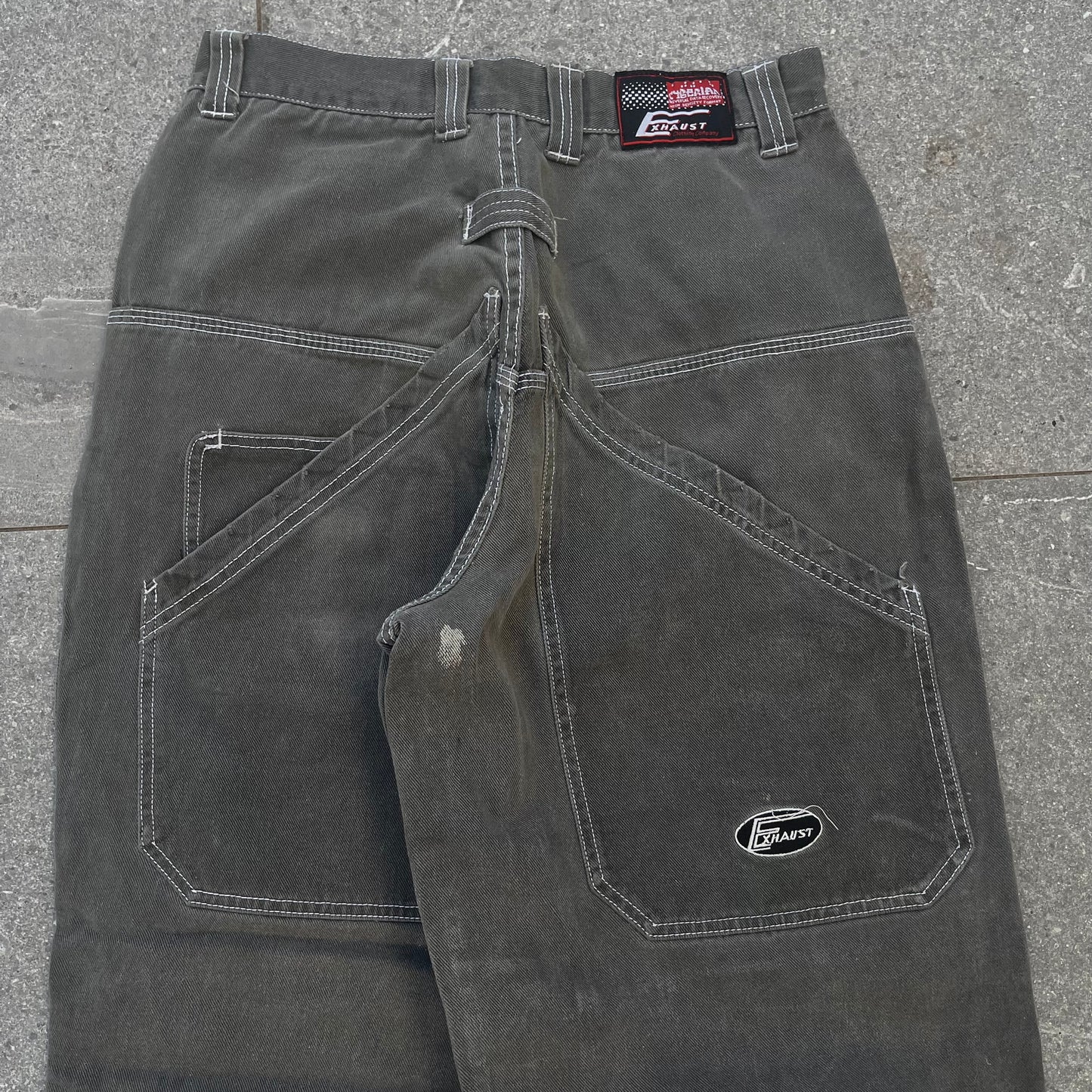 jnco spec exhaust barrel jeans - 30x28”