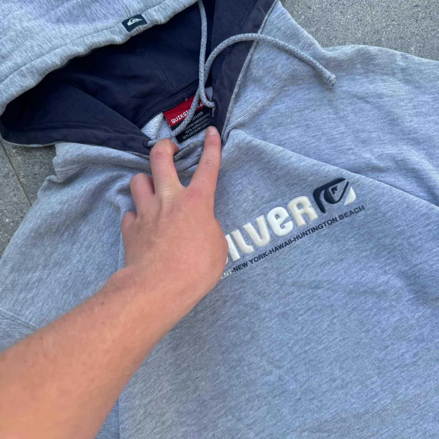 90s quiksilver hoodie - M/L