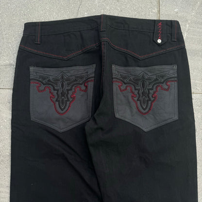 beautiful black bootcuts (such good denim) 37x34”