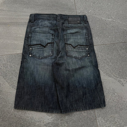 goated deep indigo ecko jorts - 32”