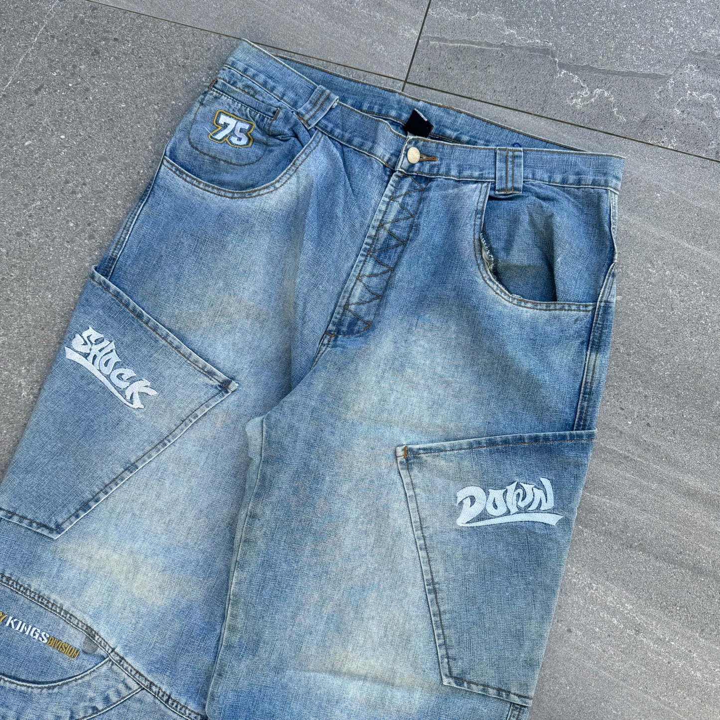 graillll JNCO style shockdown jeans (12” opening!) 36x32”