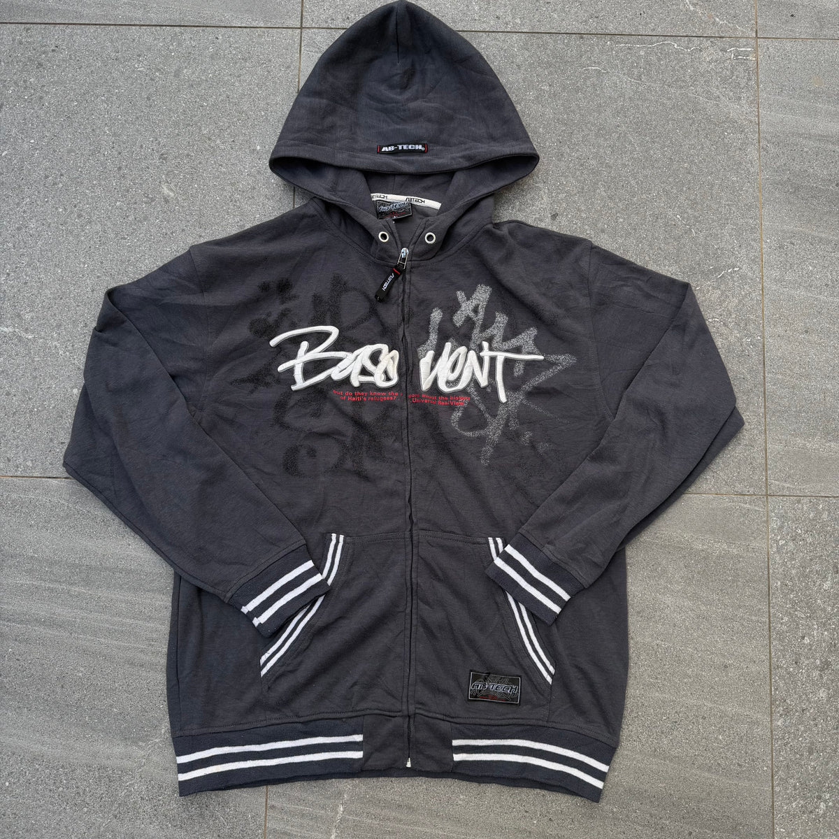 ab-tech graffiti varsity hoodie - M