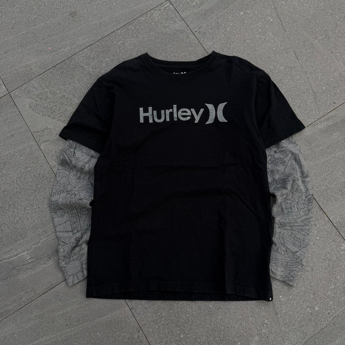 hurley layered thermal longsleeve - L