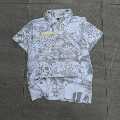 deadstock ed hardy polo - L & XL