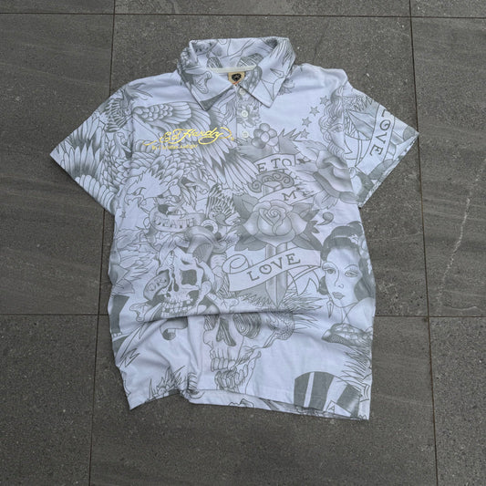 deadstock ed hardy polo - L & XL